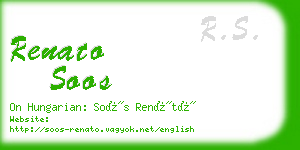 renato soos business card